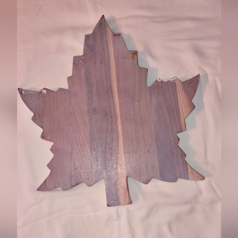 Cheese Board Maple Leaf Shaped, Wooden